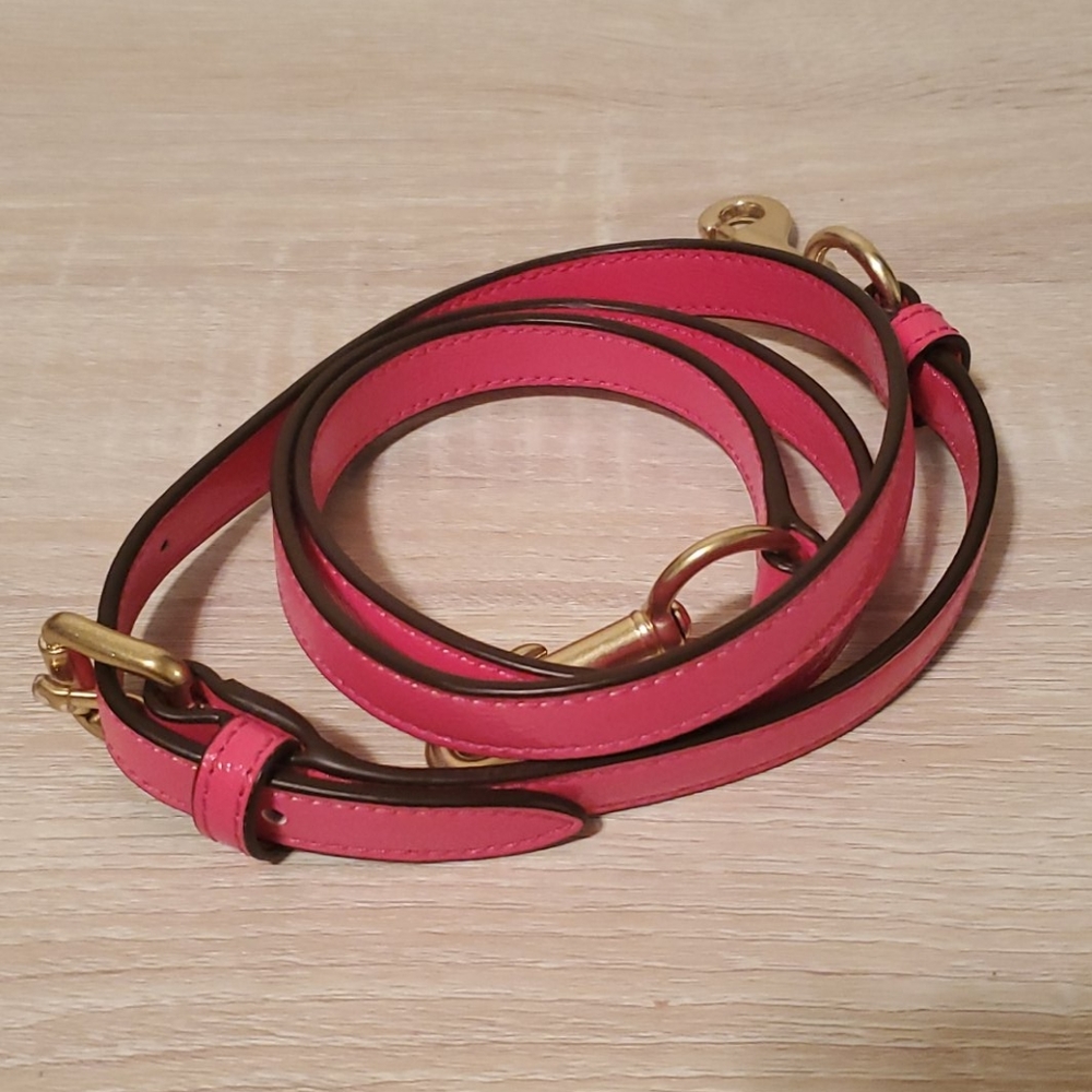 Hot Pink Coach Leather Strap